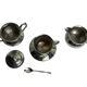 Selfish coffee service on a silver-plated metal tray, circa 1960
