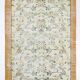 Orange Cream Floral Pattern Farmhouse Vintage Rug, 146x237Cm