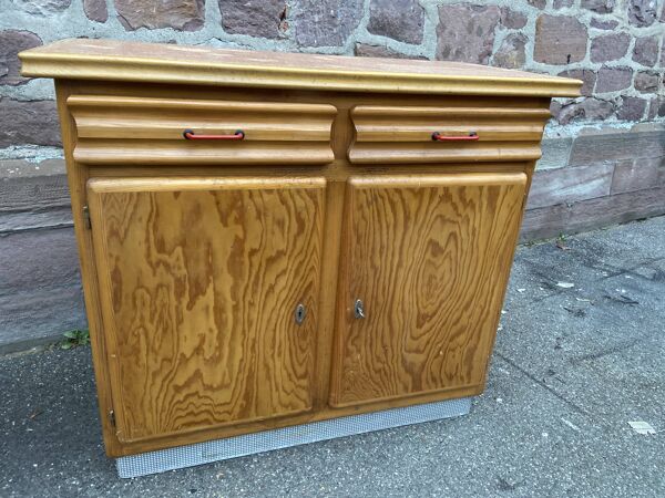 Buffet bas mado en pitchpin vintage 1950
