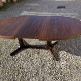 Vintage oval Baumann table in elm