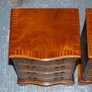 Georgian Style Bedside Tables with Drawers, Set of 2