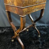 Louis-Philippe period mahogany writing desk with candlestick, 19th century