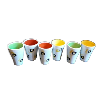 Series of 6 mugs