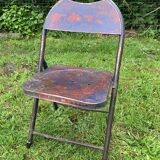 Folding metal chairs