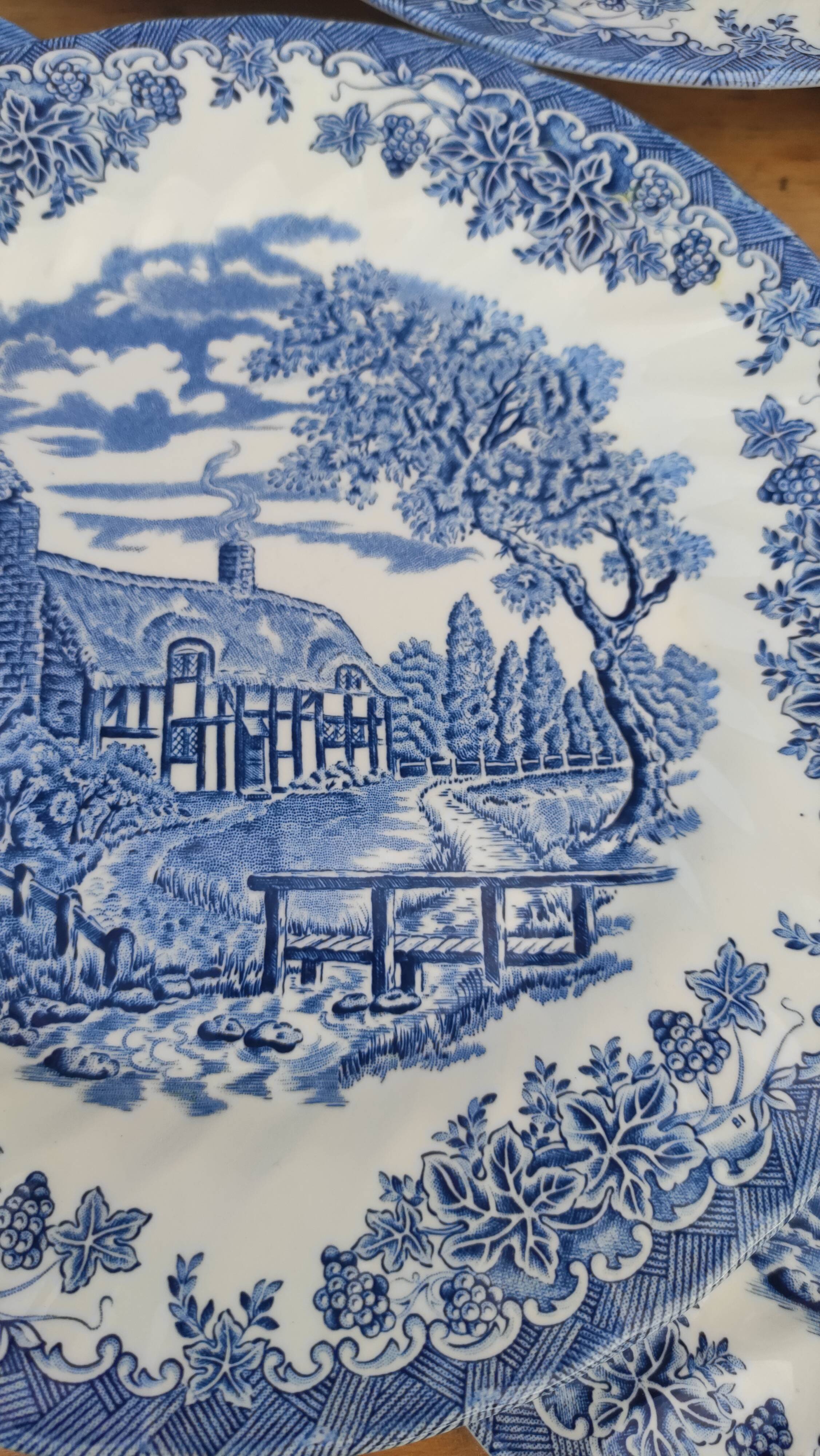 Flat English plates Churchill England