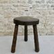 Solid wood tripod stool, heart seat