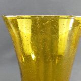 Grand vase en verre bullé