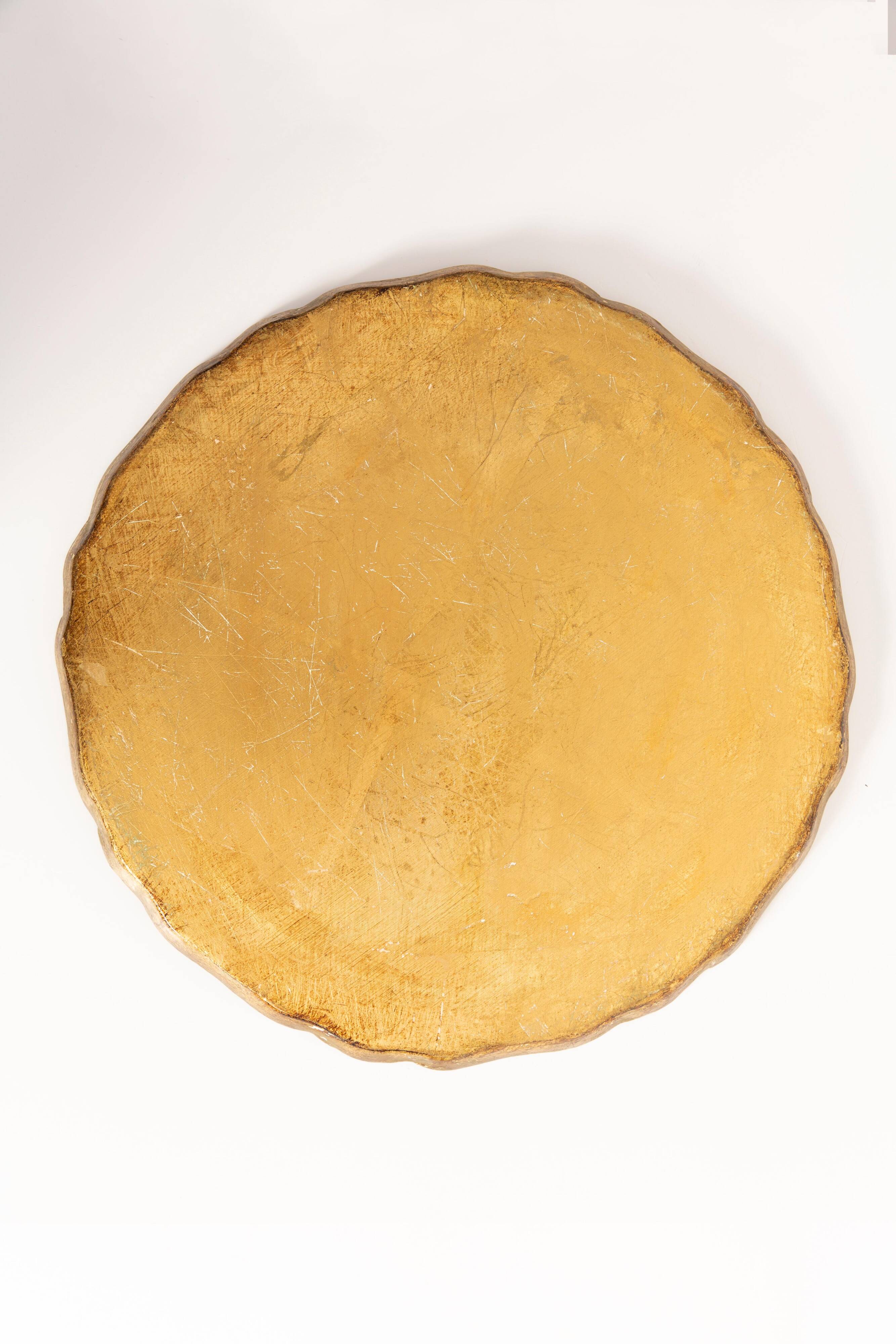 Vintage light blue decorative wooden plate, Italy, 1960s.