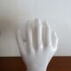 Pair of ceramic hand sconces - globe ball - vintage design 70's