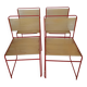 4 Flyline spaghetti chairs by Giandomenico Bennotti 1970