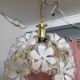 Suspension, lustre vintage , 18 fleurs