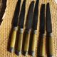 Lot 6 knives Ferrules flower shell blade bakelite steel