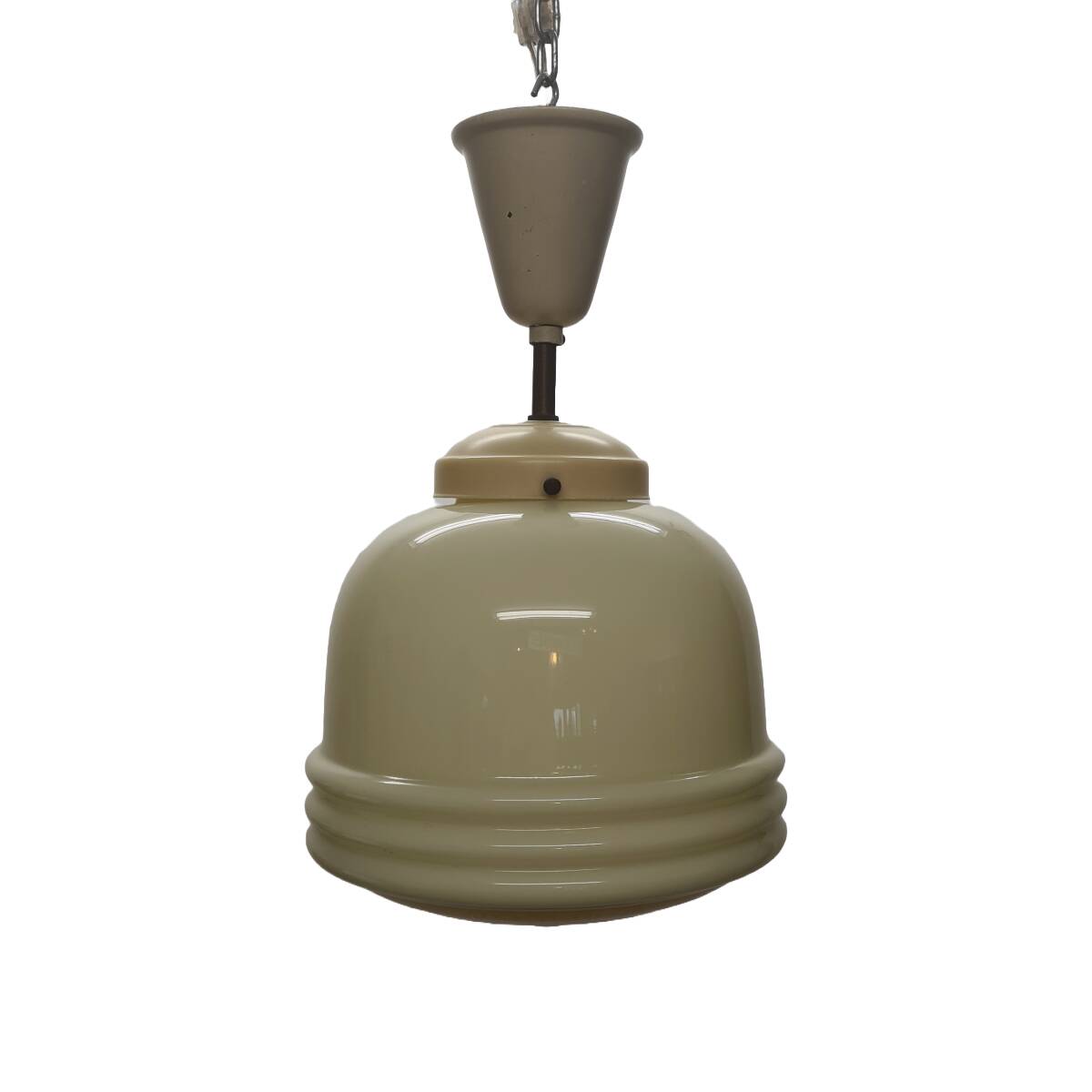 Mid Century Vintage Glass Pendant Lamp, 1950s