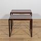 Mid-Century Rosewood Nesting Tables, 1960s, Sweden, Set of 2