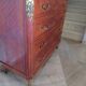 Commode Louis XVI-Bronze-Marqueterie par placage de bois en papillon-1930