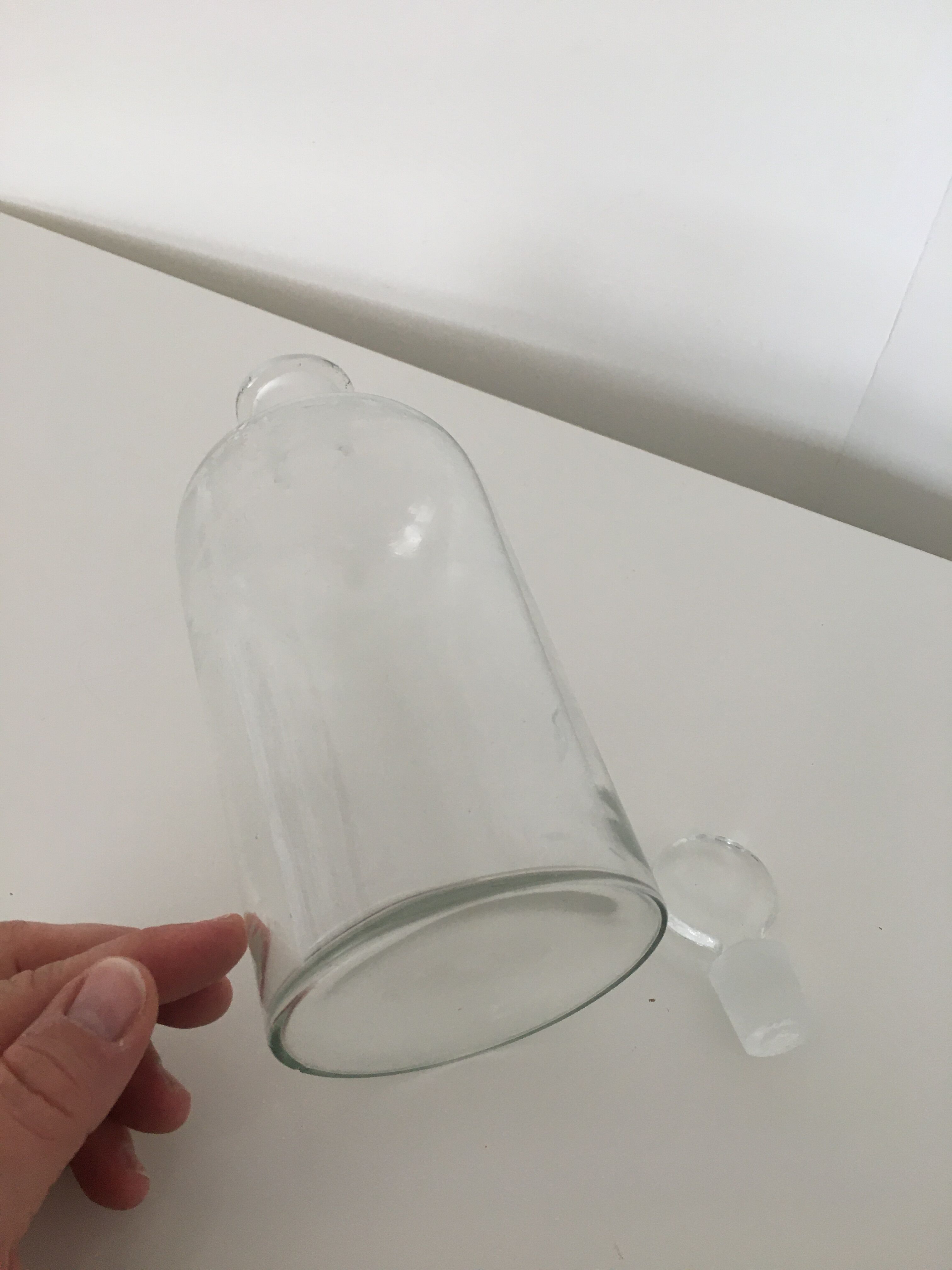 Clear glass pharmacy bottle