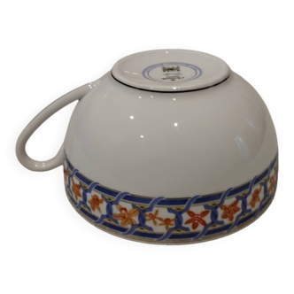 Christofle blue ginkgo porcelain breakfast cup, 35cl