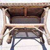 Small rattan coffee table rectangular shape