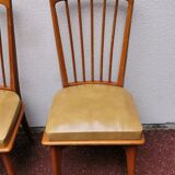 Series of 3 chairs vintage scandinavian style 60's 70's