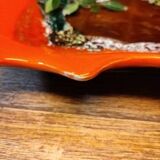 Vallauris Tray/Cup in Orange and Brown Gradient