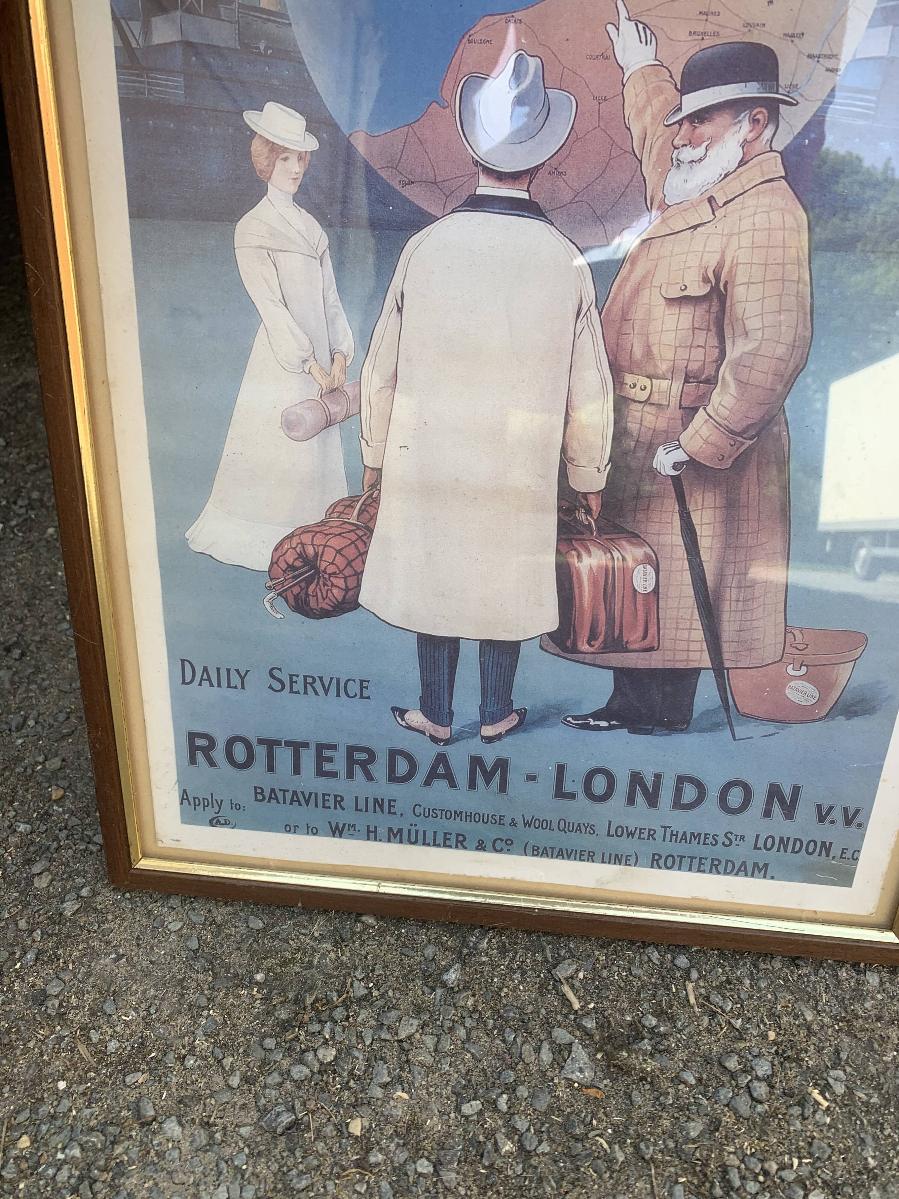 Batavier Line line poster London Rotterdam
