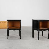 20th Century pair of French Louis XV Style Nightstands in Carved Wood