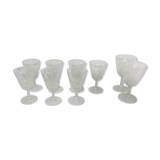 Lot 7 wine glasses and 2 standing water glasses