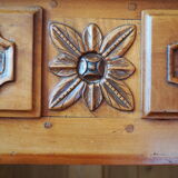 Old Louis XV low buffet in solid wood, cherry
