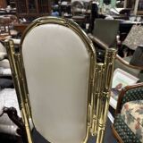 Set of 6 Bamboo chairs in brass 1980