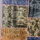 Distressed vintage turkish patchwork rug 178x133 cm wool medium