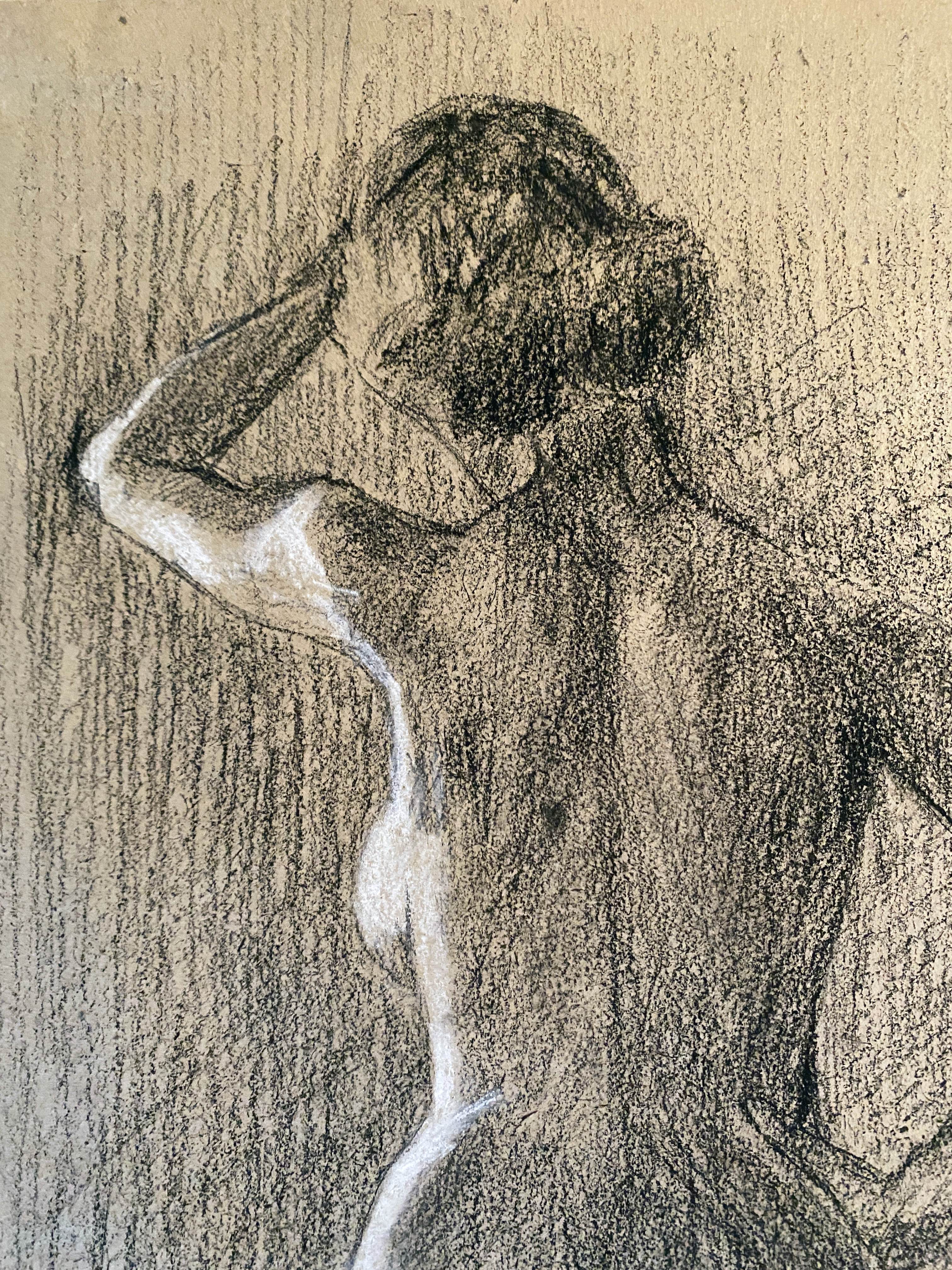 Painting "Nude of a woman" enhanced academic drawing dating from 1911