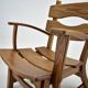 Paire de fauteuils lounge brutalistes en chêne massif par Dittmann & Co., 1970s