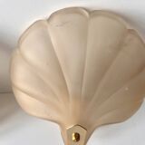 Appliques murales coquillages en verre vintage, lampes style art nouveau