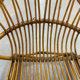Rattan and bamboo armchair