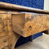Very beautiful Louis Philippe period desk in burr walnut circa 1830