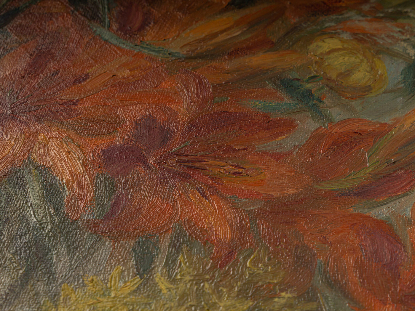 Red Lilies, Oil on Canvas, 74 x 74 cm