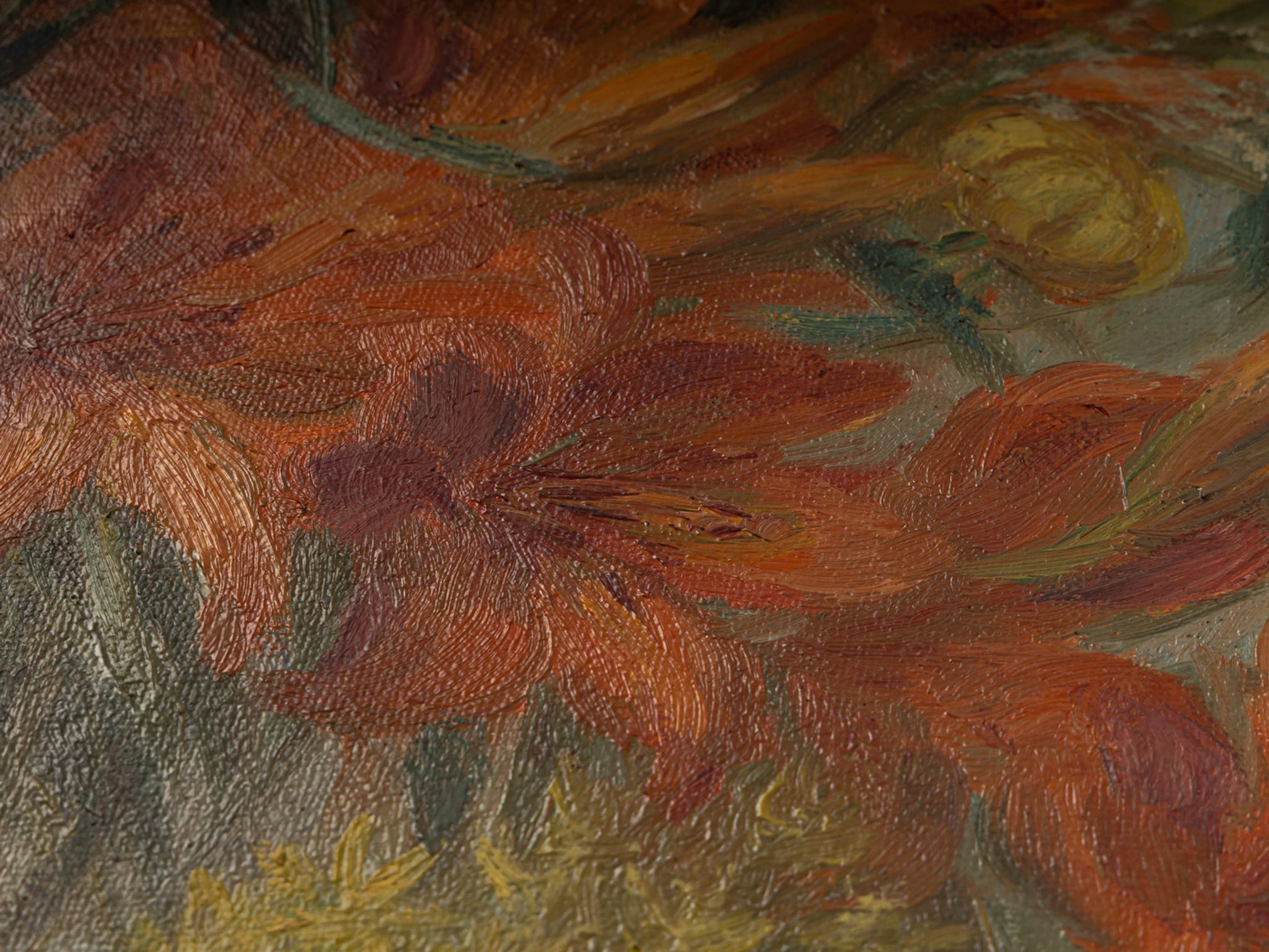 Red Lilies, Oil on Canvas, 74 x 74 cm