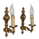 Pair of brass sconces