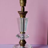 Glass and brass lamp foot