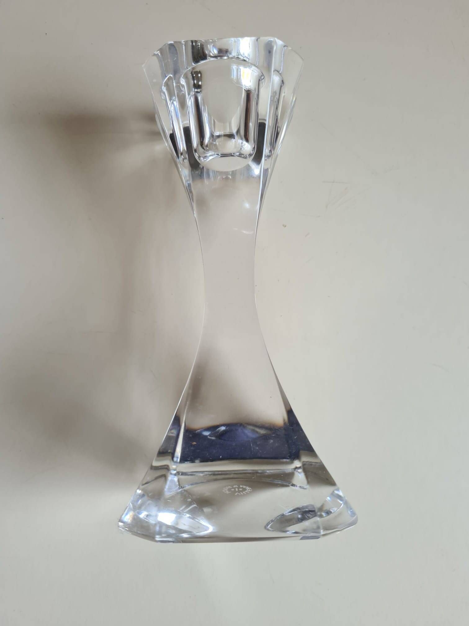 Pair of crystal candlesticks by Villeroy & Boch – 1970s – Perfect condition