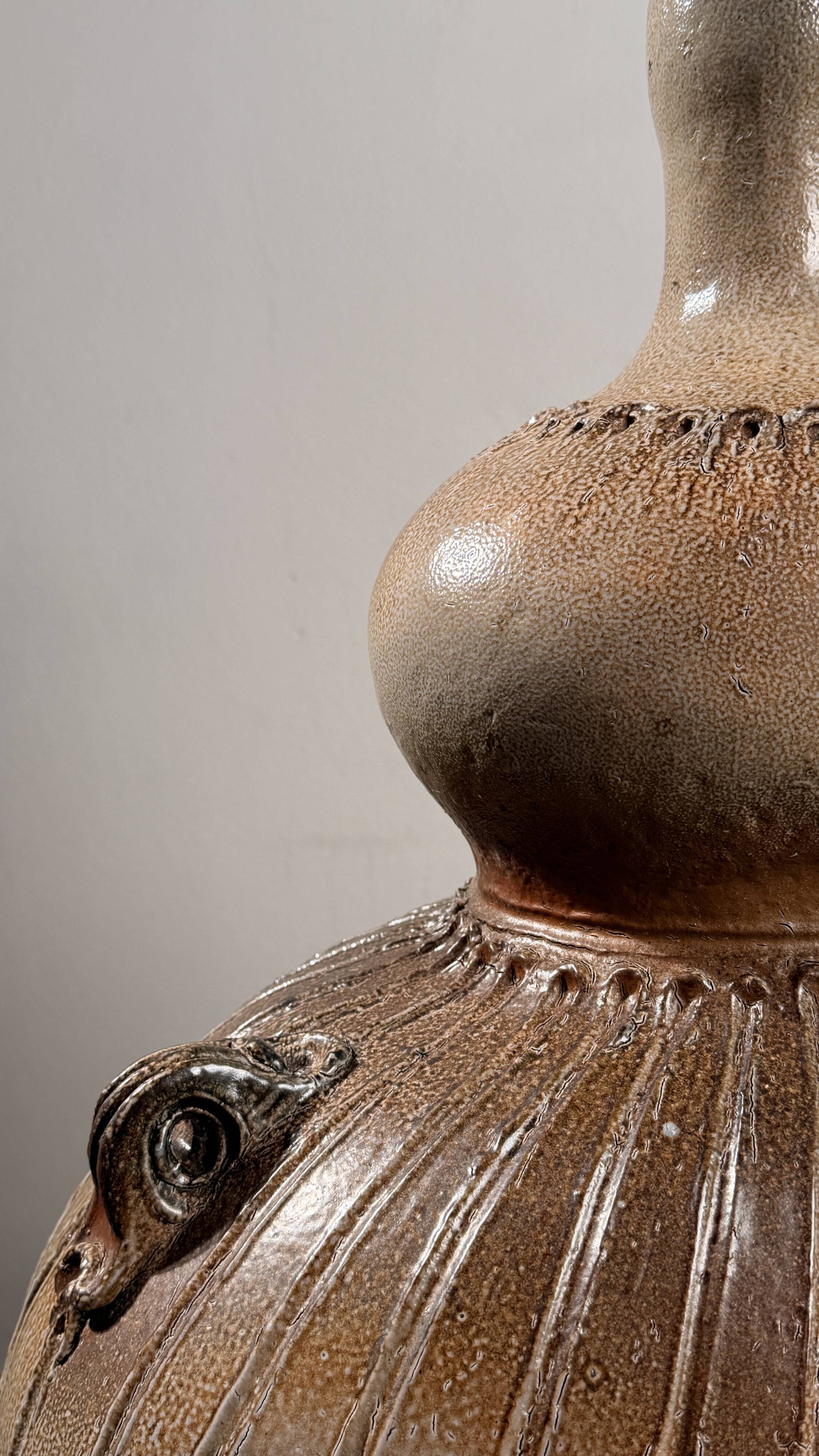 Monumental handled vase by Gustave Tiffoche