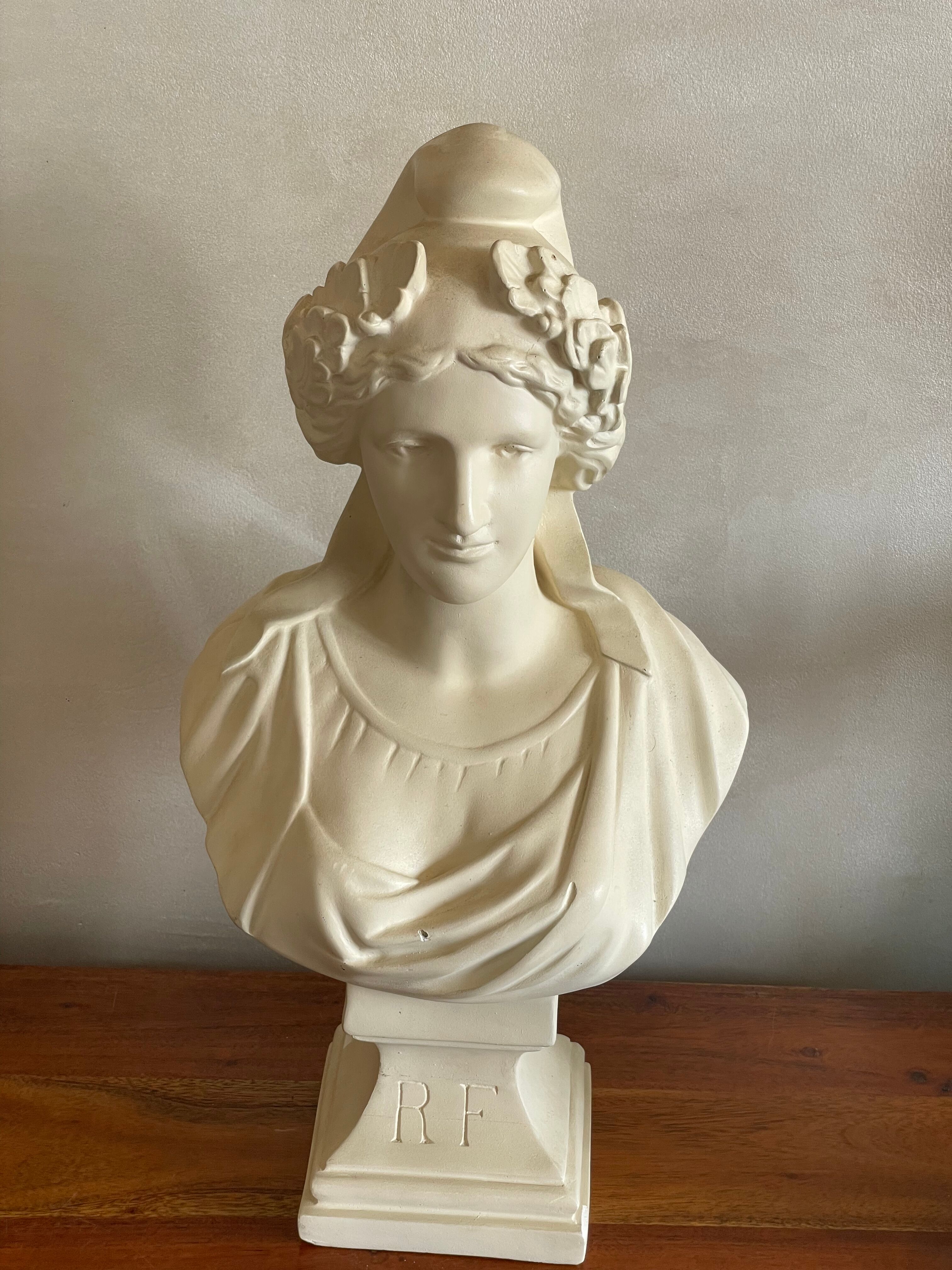 Marianne bust in RF plaster