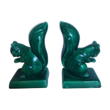 Pair of Art Deco ceramic book clamts