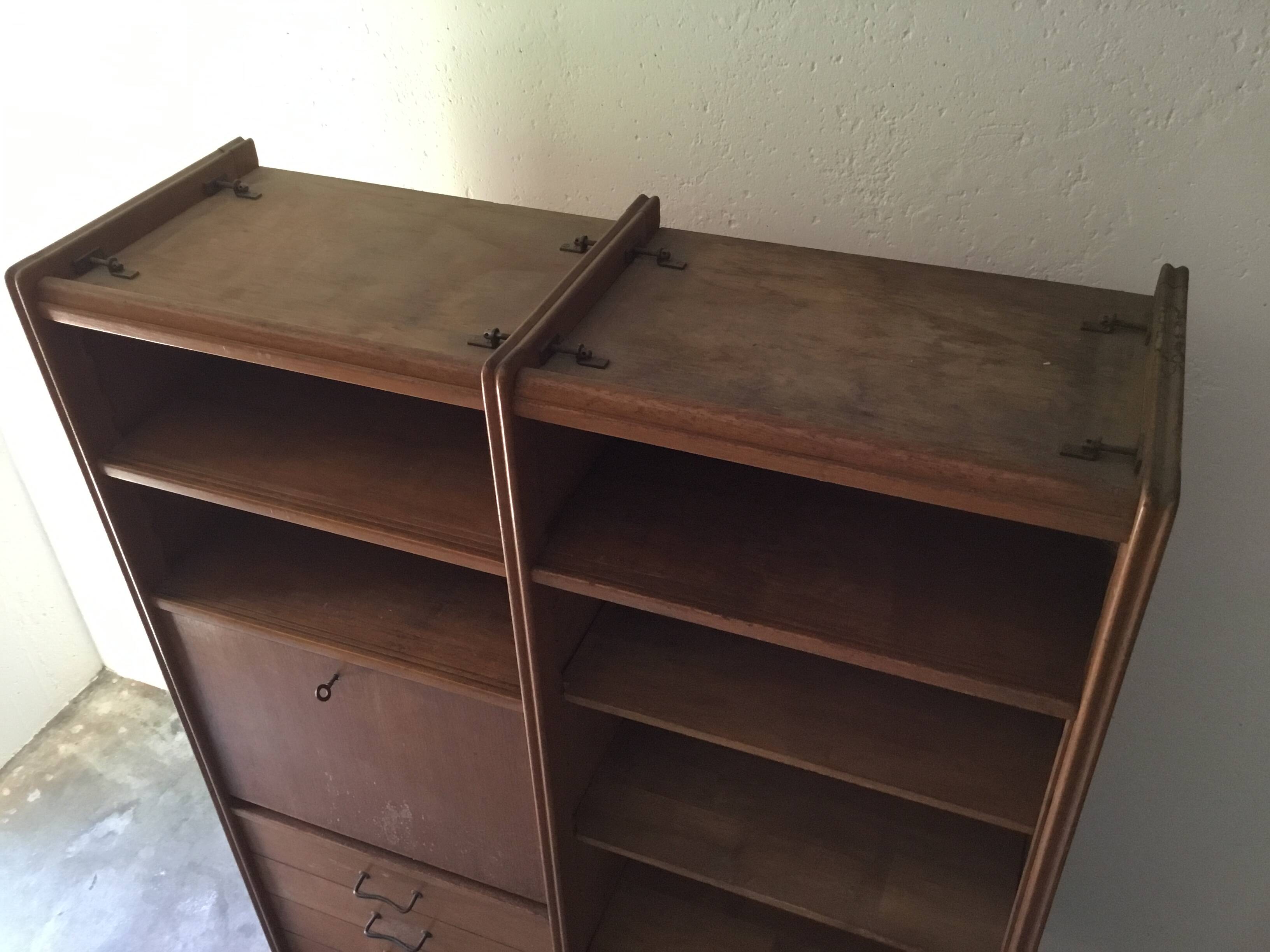 vintage bookcase shelf desk