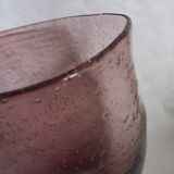 Handmade bubble glass vase