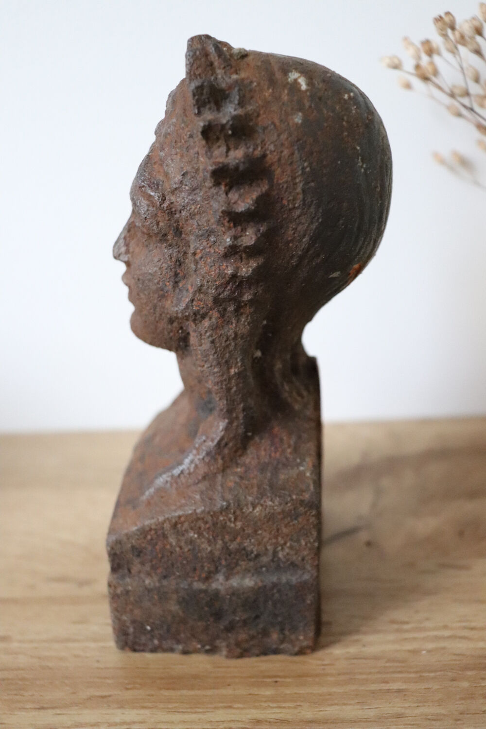 Cast iron bust