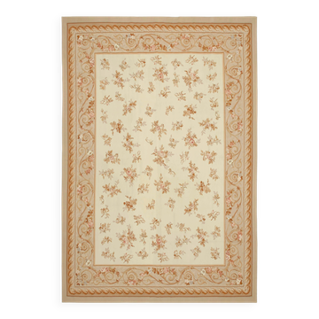 Handmade European Vintage Aubusson Kilim 295 cm x 435 cm