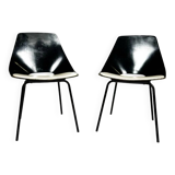 Tonneau chairs designed by Pierre Guairche for Steiner