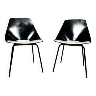 Chaises Tonneau conçues par Pierre Guairche pour Steiner