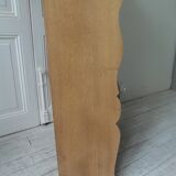 Small vintage bookcase, 5 fixed shelves, interior sublimated in verdigris, waxed finish.